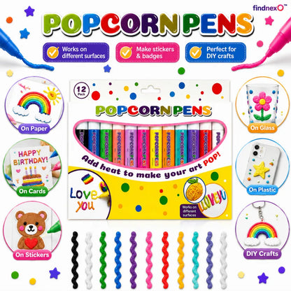3D Relief Art Pen Set – Raised Puffy Art Markers