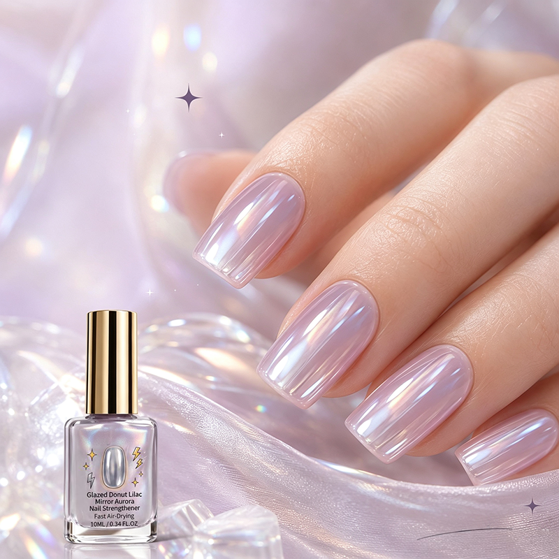 🎉 2026 Sale — Over 21,300 Sold!💜 Lilac Glossy Mirror Nail Strengthener – Shiny ✨